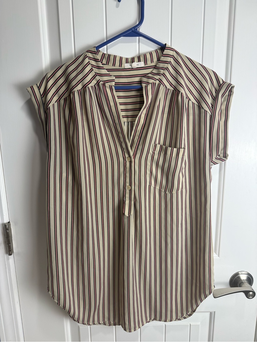 Pleione Striped Pullover Blouse, Women's Sz Small